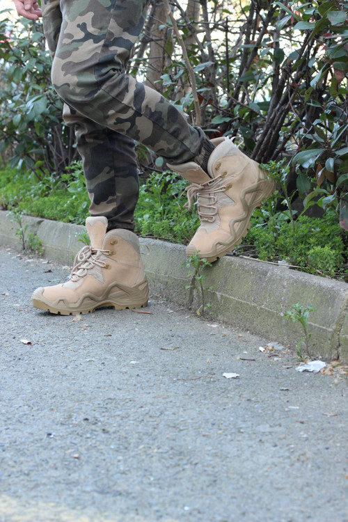 Power Mid Hakiki Nubuk Deri Su İtici Özellikli Askeri& Polis Outdoor Tactical Kısa Bot
