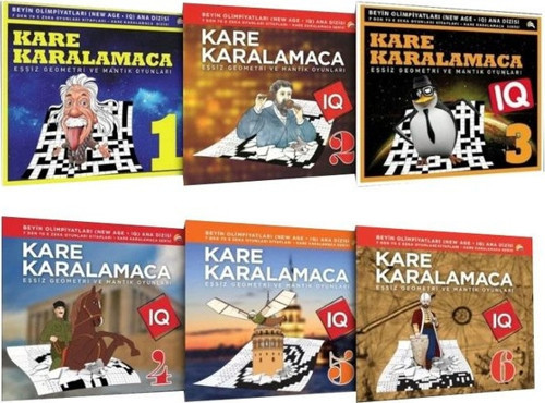 Kare Karalamaca Seti 1 - 7'den 70'e Akıl ve Mantık Oyunları - 6 Kitap Takım