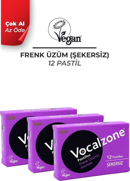 Frenk Üzümlü (Şekersiz) Pastil 12'li + 3'lü Paket