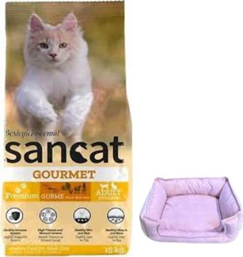 Premium Gurme Yetişkin Kedi Maması 15 Kg,Mini Small Mor Yatak