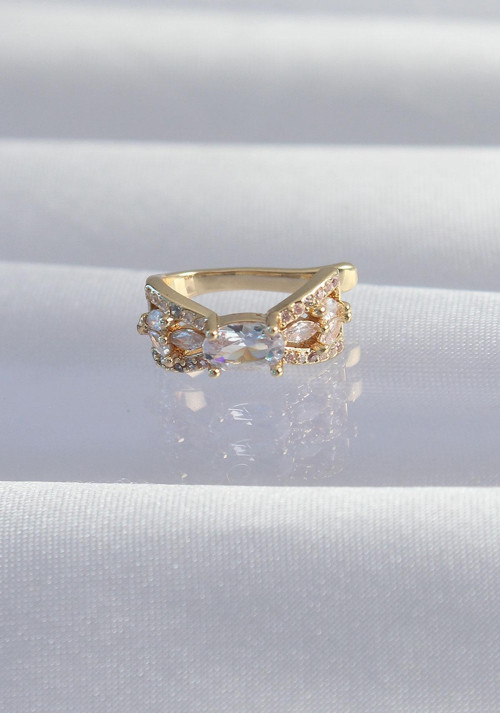 Pirinç Gold Renk Zirkon Taş Kaplama Earcuff Küpe - EBJ240820W26737