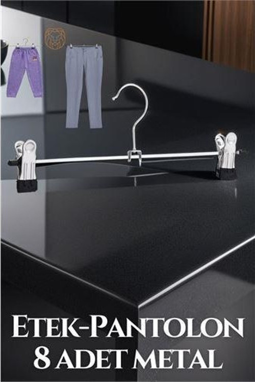 TransForMacion Metal Etek Pantolon Eşarp Kıskaçlı Askı 8 Adet 719536