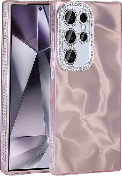 Samsung Galaxy S23 Ultra Kılıf Airbagli Parlak Taş Detay Tasarımlı Zore Esila Kapak