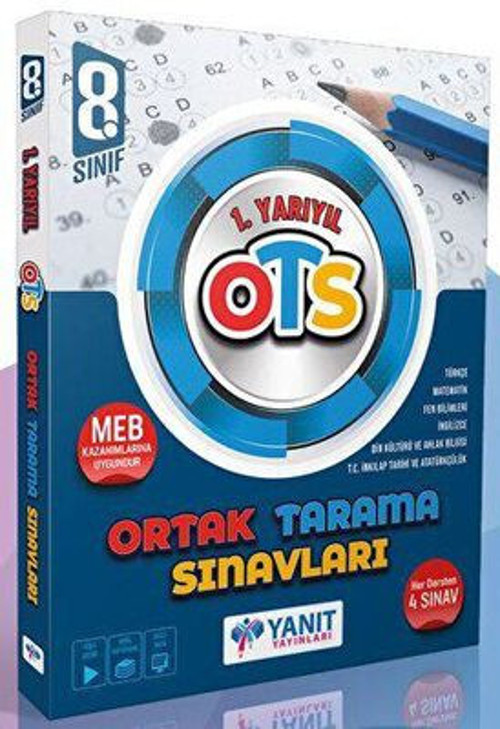 Yanıt Yayınları 8.sınıf 1.yarıyıl Ortak Tarama Sınavları Ots