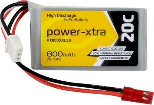 PX800XXL 7.4V 2S1P 800 mAh (20C) Li-Polymer Pil