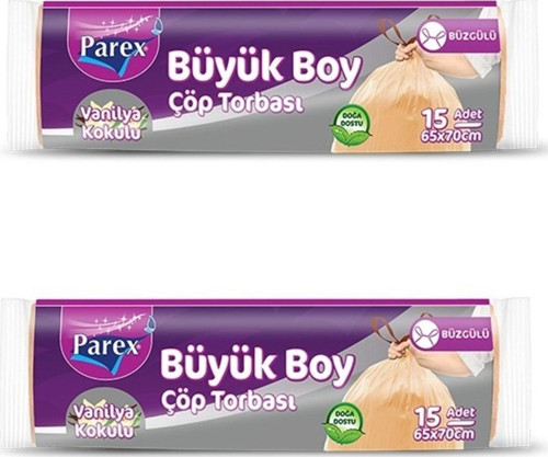 Vanilya Kokulu Büyük Boy Büzgülü Çöp Torbası 2 Adet