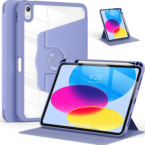 Apple iPad 10.2 (9.Nesil) Uyumlu 360° Dönebilen Standlı Pino Tablet Kılıfı