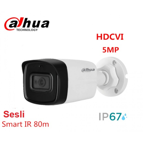 HAC-HFW1500TL-A 5Mpix 80 Mt Gece Gör. Starlight, 3,6m Lens, Dahili Mikrofon, HDCVI Bullet Kamera