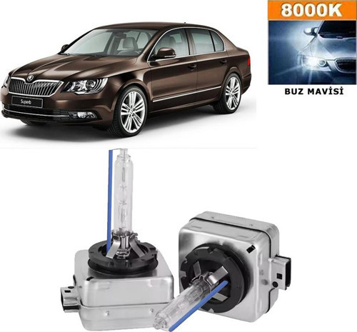 Skoda SuperB 2012-2019 D3S / D3R 8000K Buz Mavisi HID Xenon Ampul 2 Adet