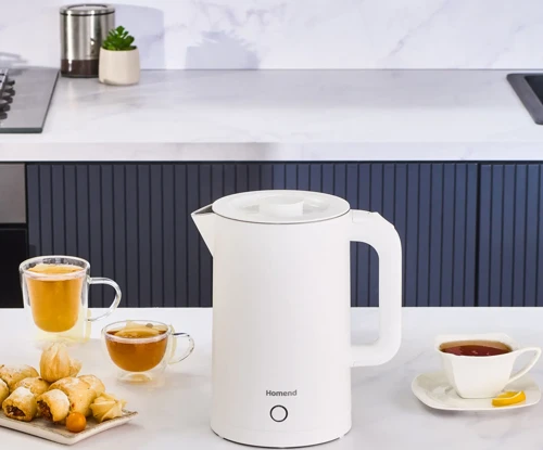 Heatrow Cooltouch 1618H Paslanmaz Çelik El Yakmaz Gövdeli Su Isıtıcısı Beyaz
