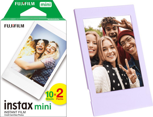 Mini 12 Makine Uyumlu 20'li Film ve Lila Fotoğraf Çerçevesi