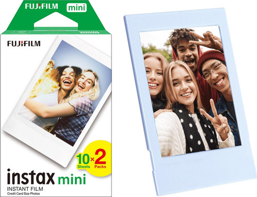 Mini 12 Makine Uyumlu 20'li Film ve Mavi Fotoğraf Çerçevesi