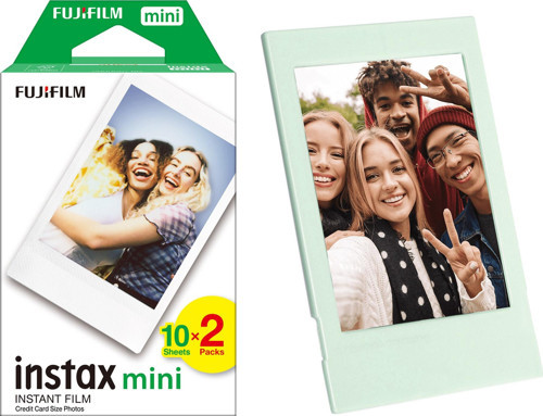 Mini 12 Makine Uyumlu 20'li Film ve Yeşil Fotoğraf Çerçevesi