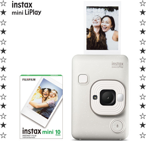 mini LiPlay Hybrid Misty White Fotoğraf Makinesi 10'lu Film