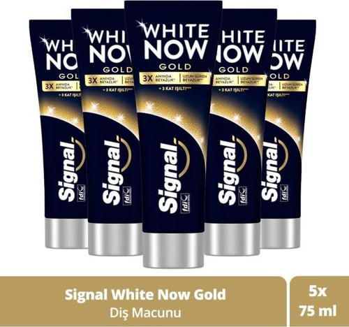 White Now Diş Macunu Gold 75 ml x 5 Adet