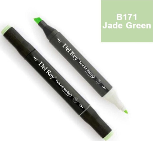 Del Rey Twın Marker B171 Jade Green Çift Uçlu Grafik Kalemi Mn-Dr171