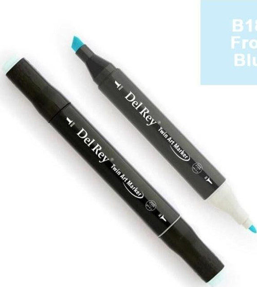 Del Rey Twın Marker B182 Frost Blue Çift Uçlu Grafik Kalemi Mn-Dr182