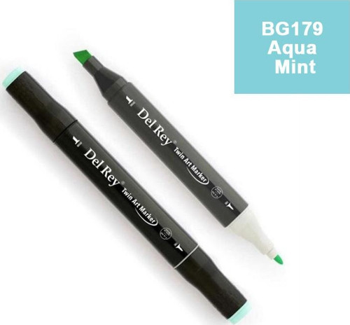 Del Rey Twın Marker Bg179 Aqua Mint Çift Uçlu Grafik Kalemi Mn-Dr179