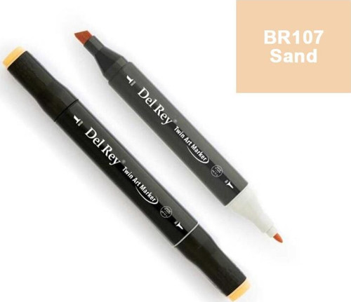 Del Rey Twın Marker Br107 Sand Çift Uçlu Grafik Kalemi Mn-Dr107