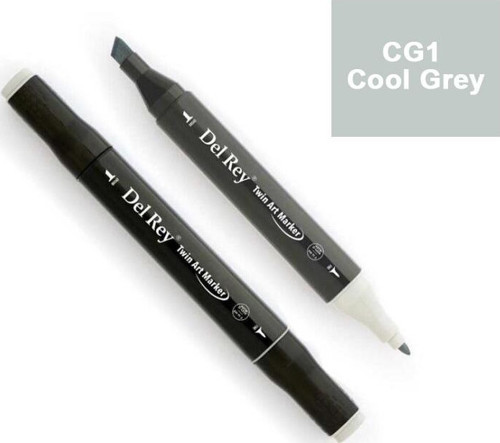 Del Rey Twın Marker Cg1 Cool Grey Çift Uçlu Grafik Kalemi Mn-Drcg1