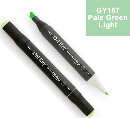 Del Rey Twın Marker Gy167 Pale Green Light Çift Uçlu Grafik Kalemi Mn-Dr167
