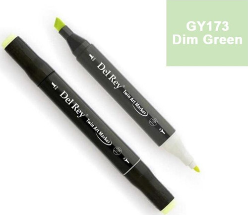 Del Rey Twın Marker Gy173 Dim Green Çift Uçlu Grafik Kalemi Mn-Dr173