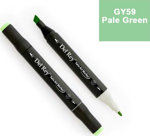 Del Rey Twın Marker Gy59 Pale Green Çift Uçlu Grafik Kalemi Mn-Dr059