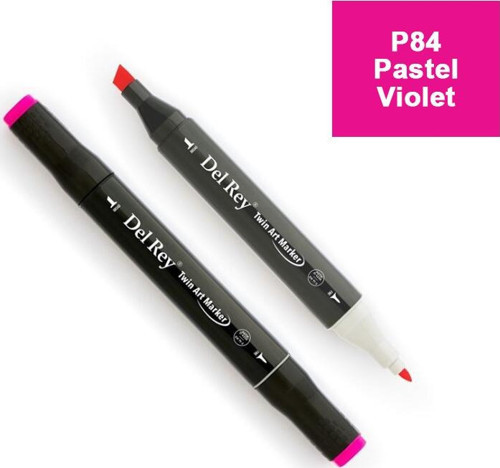 Del Rey Twın Marker P84 Pastel Violet Çift Uçlu Grafik Kalemi Mn-Dr084