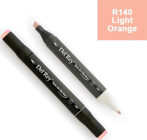 Del Rey Twın Marker R140 Lıght Orange Çift Uçlu Grafik Kalemi Mn-Dr140