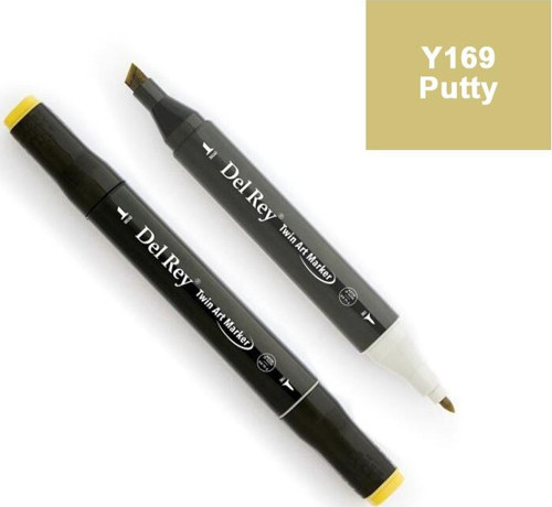 Del Rey Twın Marker Y169 Putty Çift Uçlu Grafik Kalemi Mn-Dr169