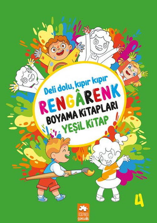 Rengarenk Boyama Kitapları - Yeşil Kitap