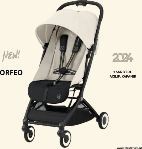 Orfeo Magic Black - 1 Saniyede Tek Elle Açılıp Kapanan Kabin Boy Bebek Arabası