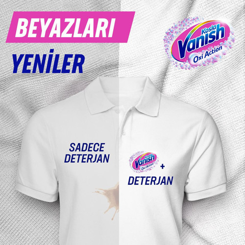 Vanish Kosla Multipower Beyazlar Için Toz Leke Çıkarıcı Deterjan Güçlendirici 480 G 3