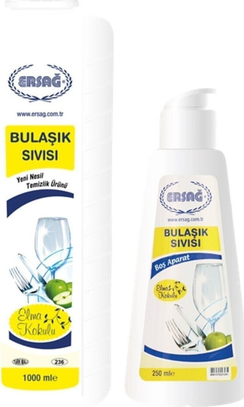 Aparatlı Elma Kokulu Bulaşık Sıvısı 1000 ml + Boş Aparat