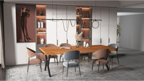 Masif Ahşap Tilia Toplantı Masası 100*200*76 Cm