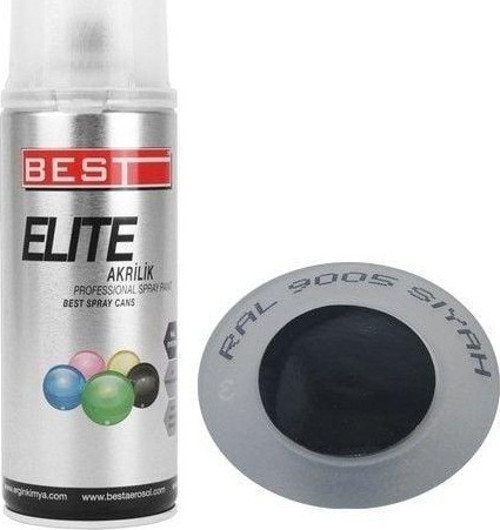 Elite Sprey Boya Parlak Siyah Ral9005 400Ml
