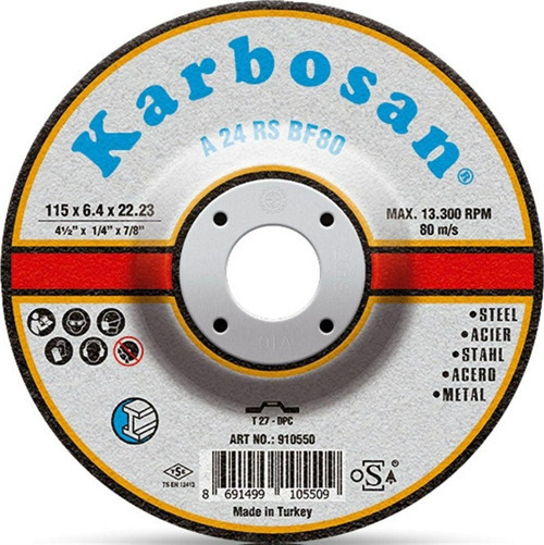 180X6.4X22.23 Nk Metal Taşlama Diski 910570 (A 24 Rs Bf80)