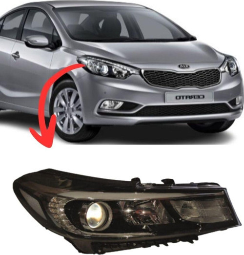 Kia Cerato Sağ Far Ledli Motorlu Mercekli 2015-2018