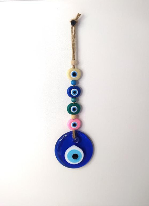 Cam Nazar Kötü Göz Kovucu Hand Made Ağaç Duvar Dekorasyonu Hasır Nazarlık Duvar Ağaç Ev Süsü