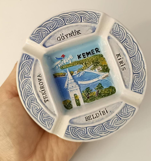 Küllük Kül Tablası Seramik Kemer Temalı Türkiye Kemer Yazılı Ev