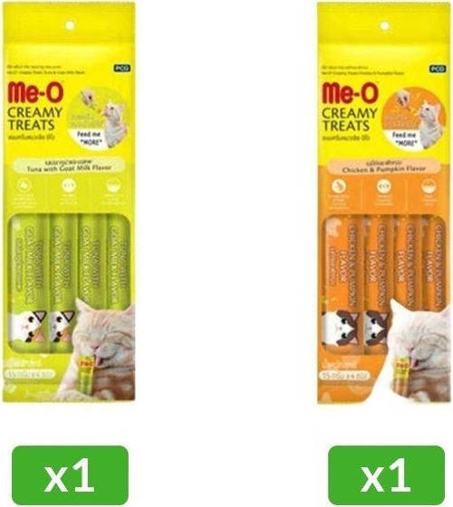 Creamy Treats Tavuk Etli ve Kabak & 1 Adet Creamy Treats Ton Balığı ve Keçi Sütlü Ek Besin