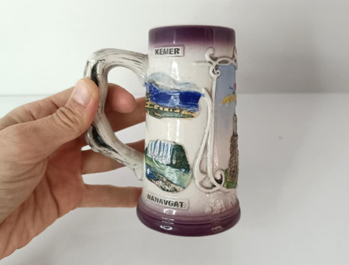 Kupa Bardak seramik bira viski bardağı kupa su meşrubat bardağı kulplu