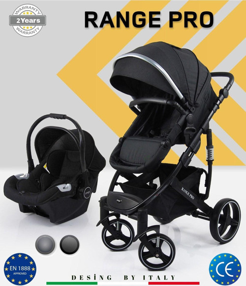 Range Travel Sistem Bebek Arabası Portbebeli 2093 Siyah Tek Ebat