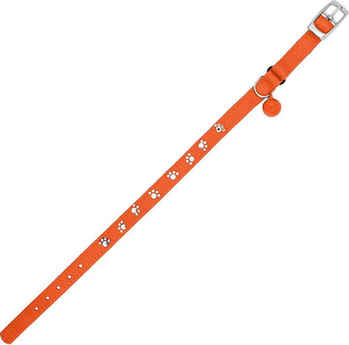 PC-11 Pati Baskılı Kedi-Köpek Tasması 10mm*30cm Turuncu
