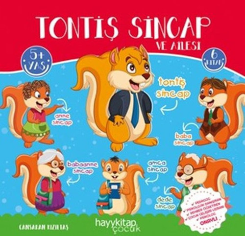 Tontiş Sincap ve Ailesi Öykü Seti-6 Kitap Takım