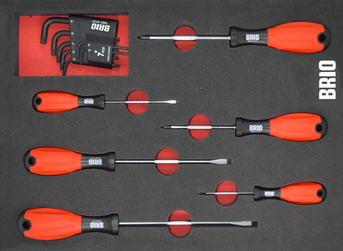 Tornavida Düz-Yıldız Seti Ve Allen Torx Seti 13 Parça Sünger Yataklı (Tork Alyan Seti)