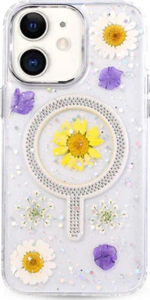 Apple iphone 11 Kılıf Magsafe Şarj Özellikli Çiçek Desenli Flower Kapak