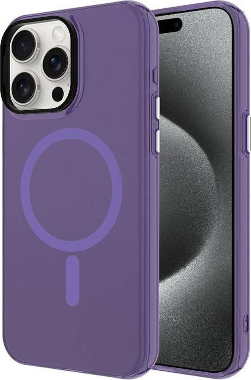 Apple iPhone 14 Pro Kılıf Zore Magsafe Şarj Özellikli Buzlu Transparan C-Pro Sert Kapak