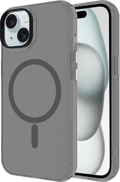 Apple iPhone 15 Kılıf Zore Magsafe Şarj Özellikli Buzlu Transparan C-Pro Sert Kapak