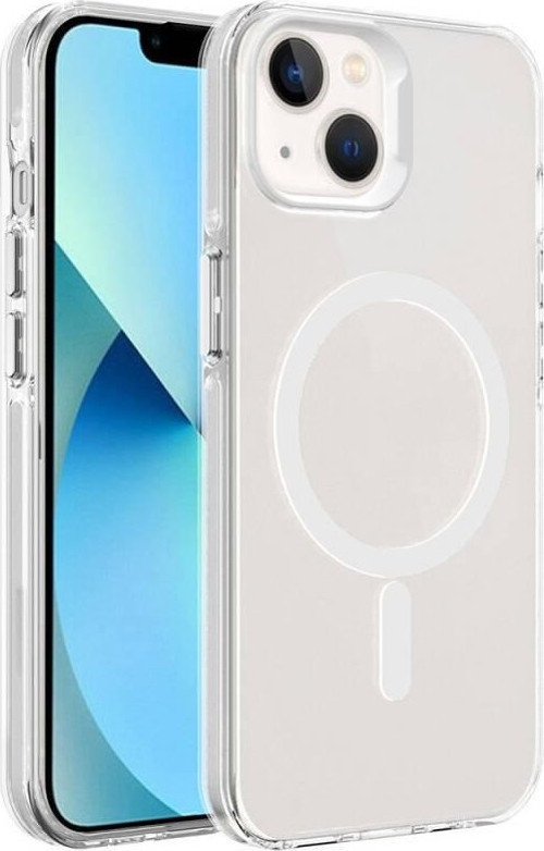 Apple iPhone 15 Kılıf Zore Magsafe Şarj Özellikli Buzlu Transparan C-Pro Sert Kapak